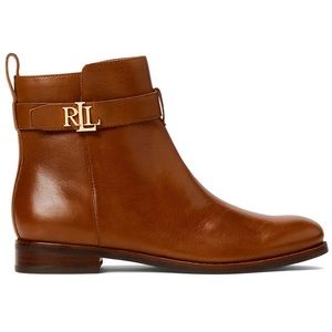 Ralph Lauren Briele ankle boots in brown leather